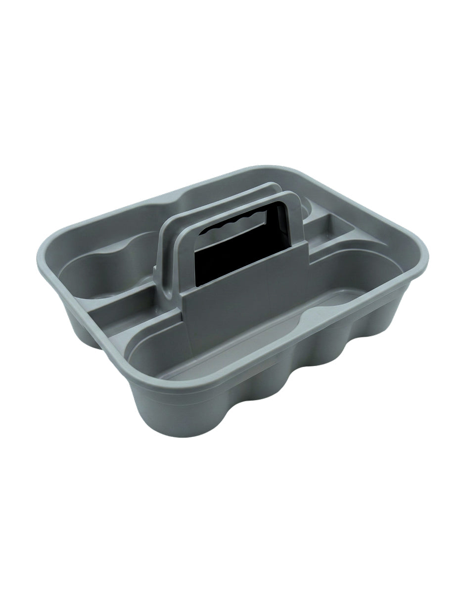 Organizador de Limpieza Portátil Aral Vanlig Gris - Cesta Multiusos de Polietileno con Asa