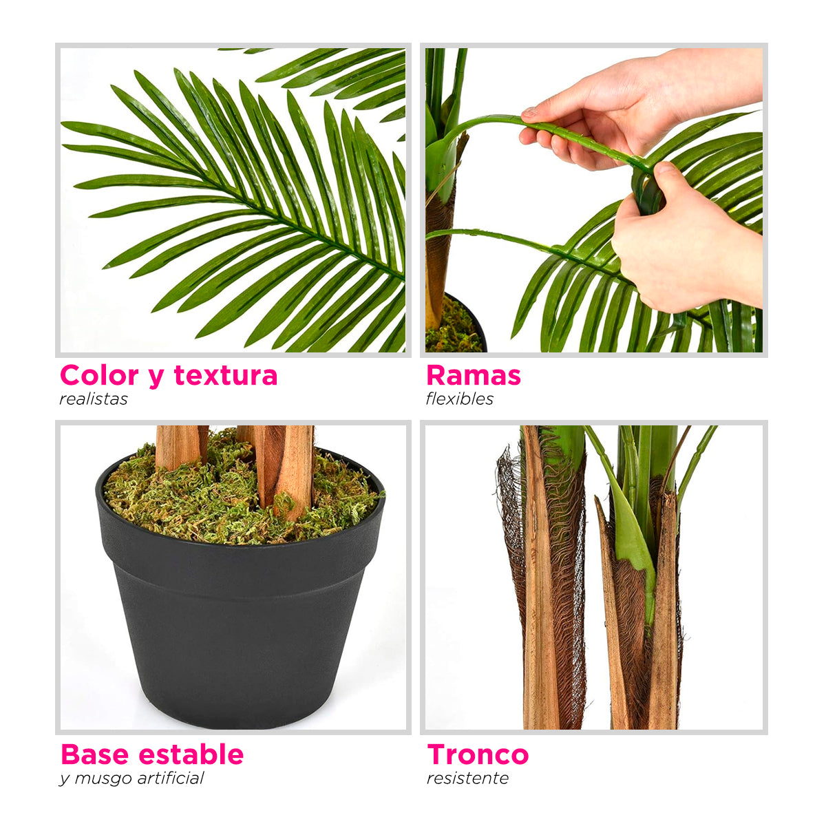 Planta artificial palmera con maceta 1.5 m