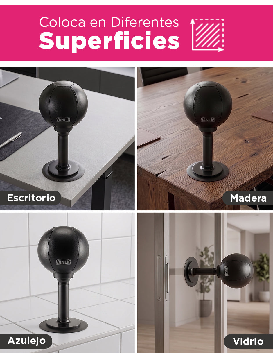 Pera de Box de Escritorio Antiestrés Ventosa 70 kg Sentinel Vanlig