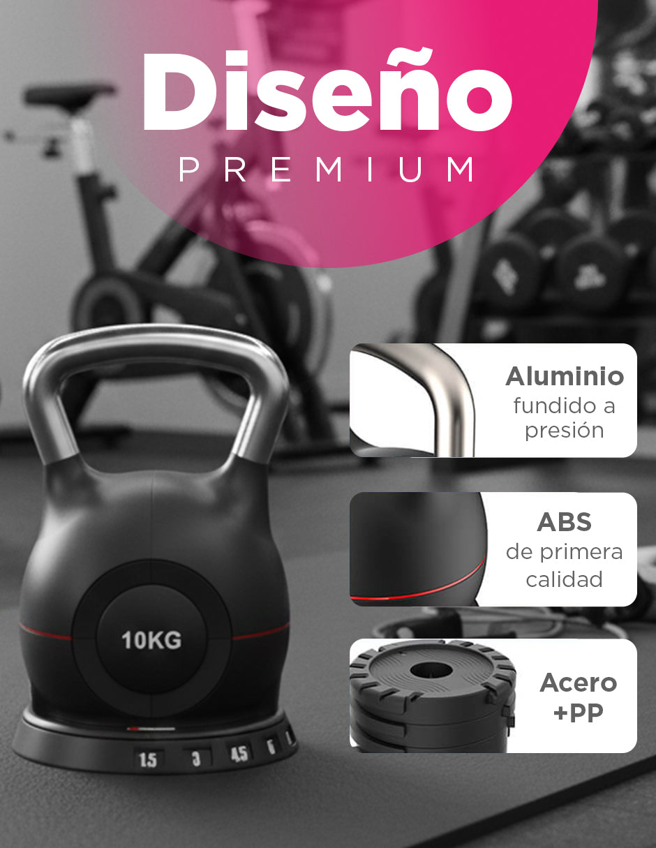 Pesa Campana Ajustable 10kg Magni Negro