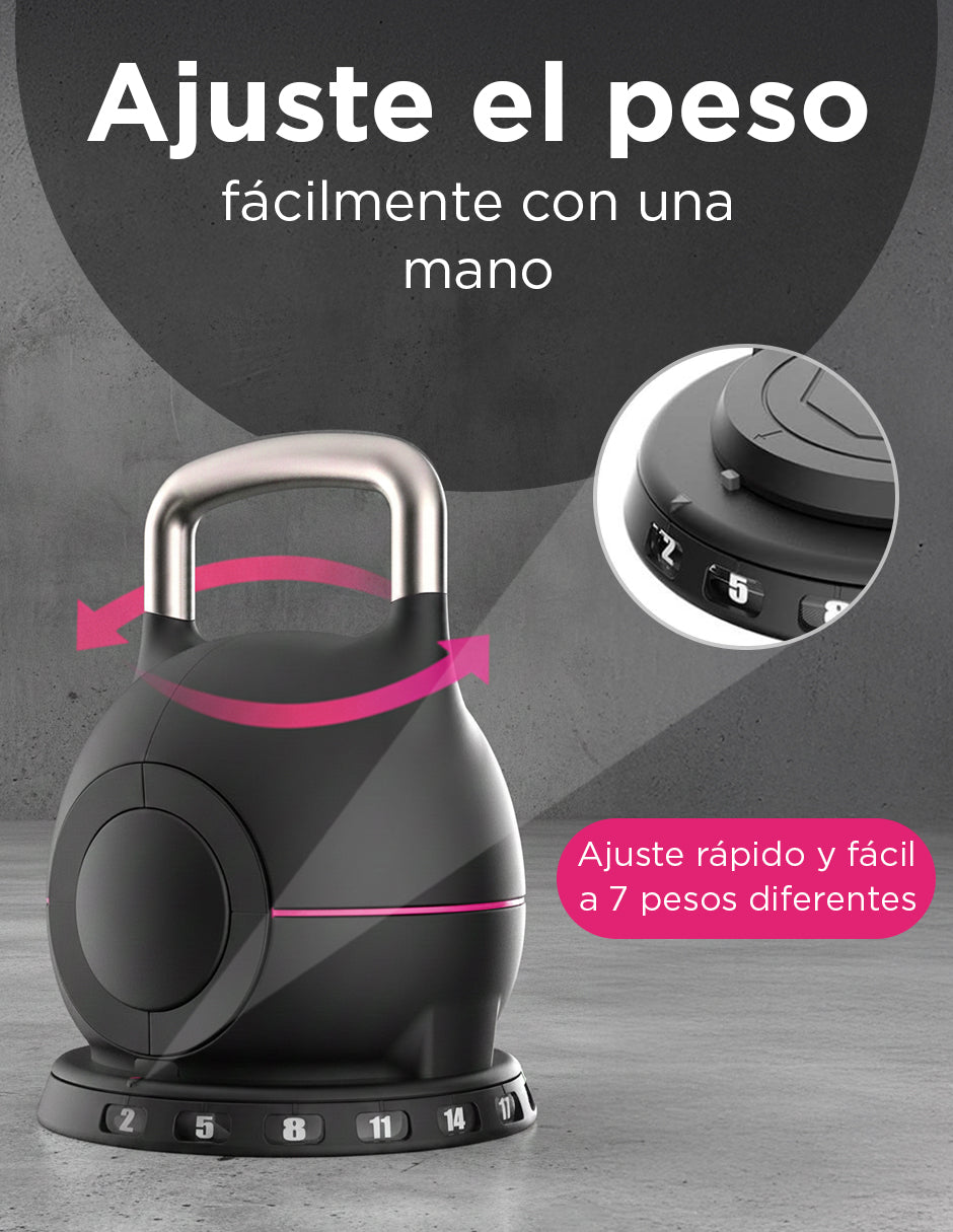 Pesa Campana Ajustable 20kg Horus Negro