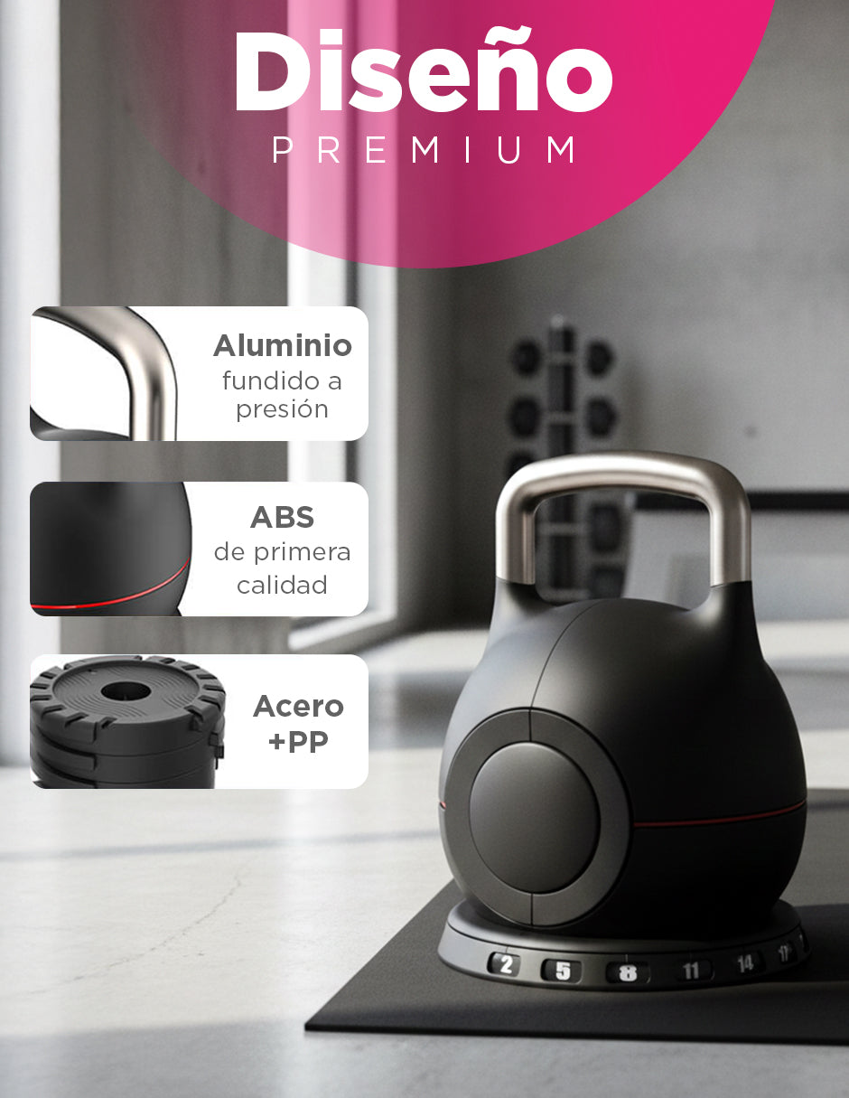 Pesa Campana Ajustable 20kg Horus Negro