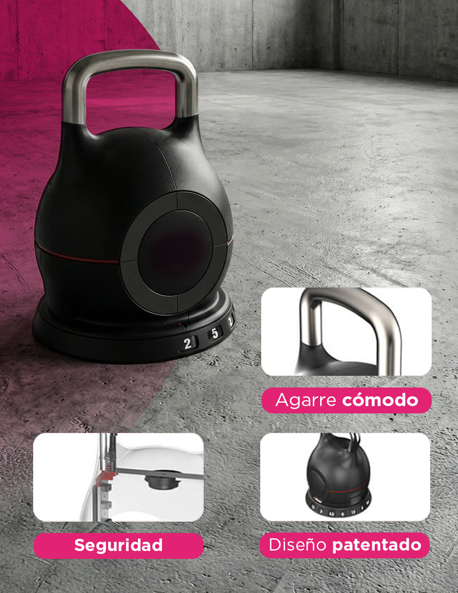 Pesa Campana Ajustable 20kg Horus Negro