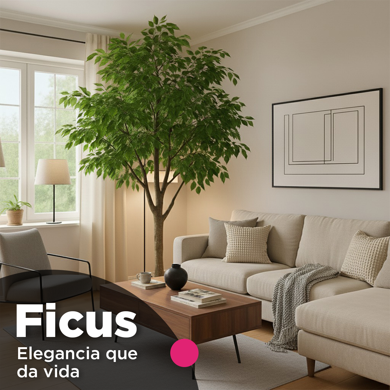 Planta Artificial Ficus 250cm Arbol Pandurata