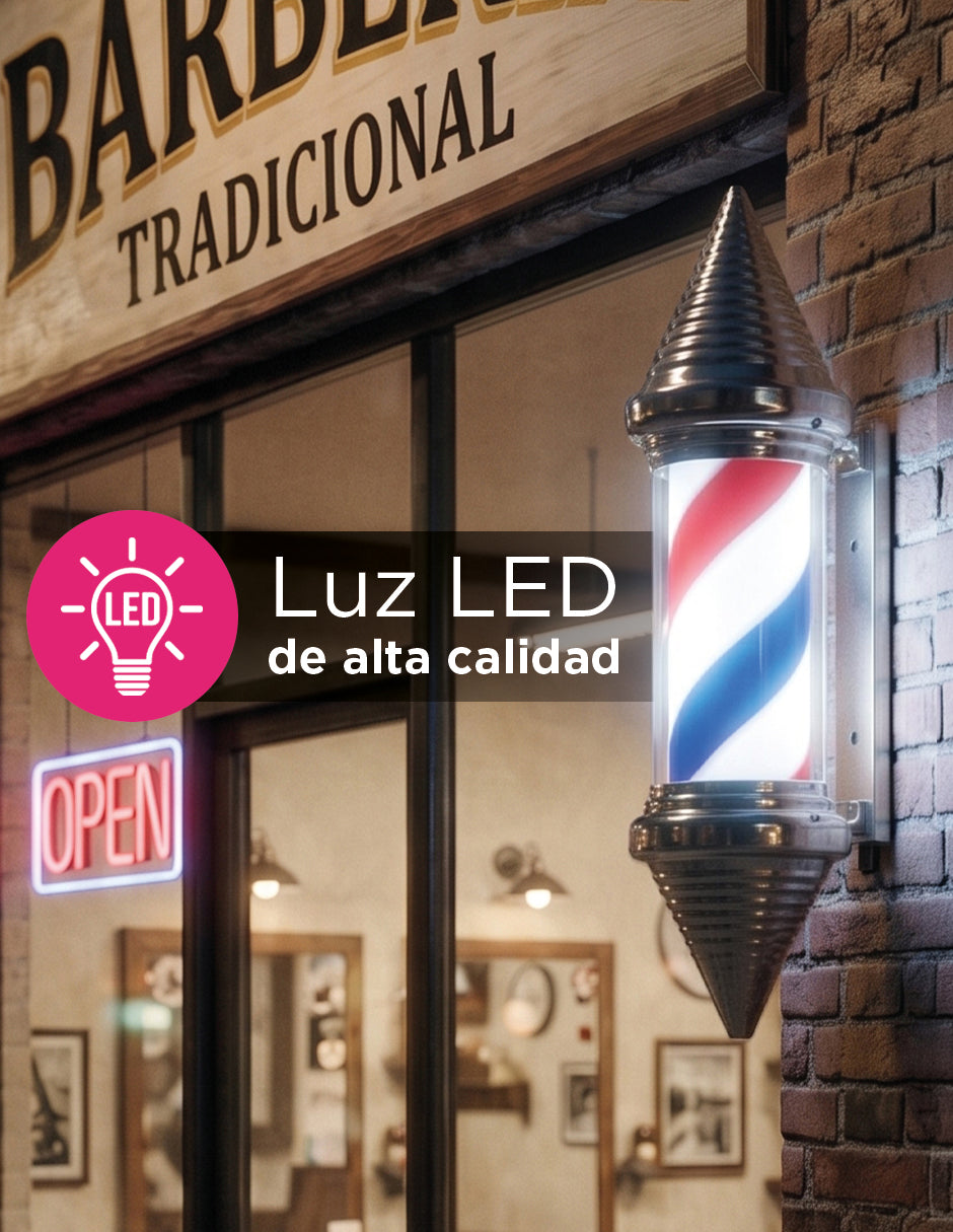 Poste Caramelo Elegante 90cm Figa Giratorio Para Barbería y Peluquería