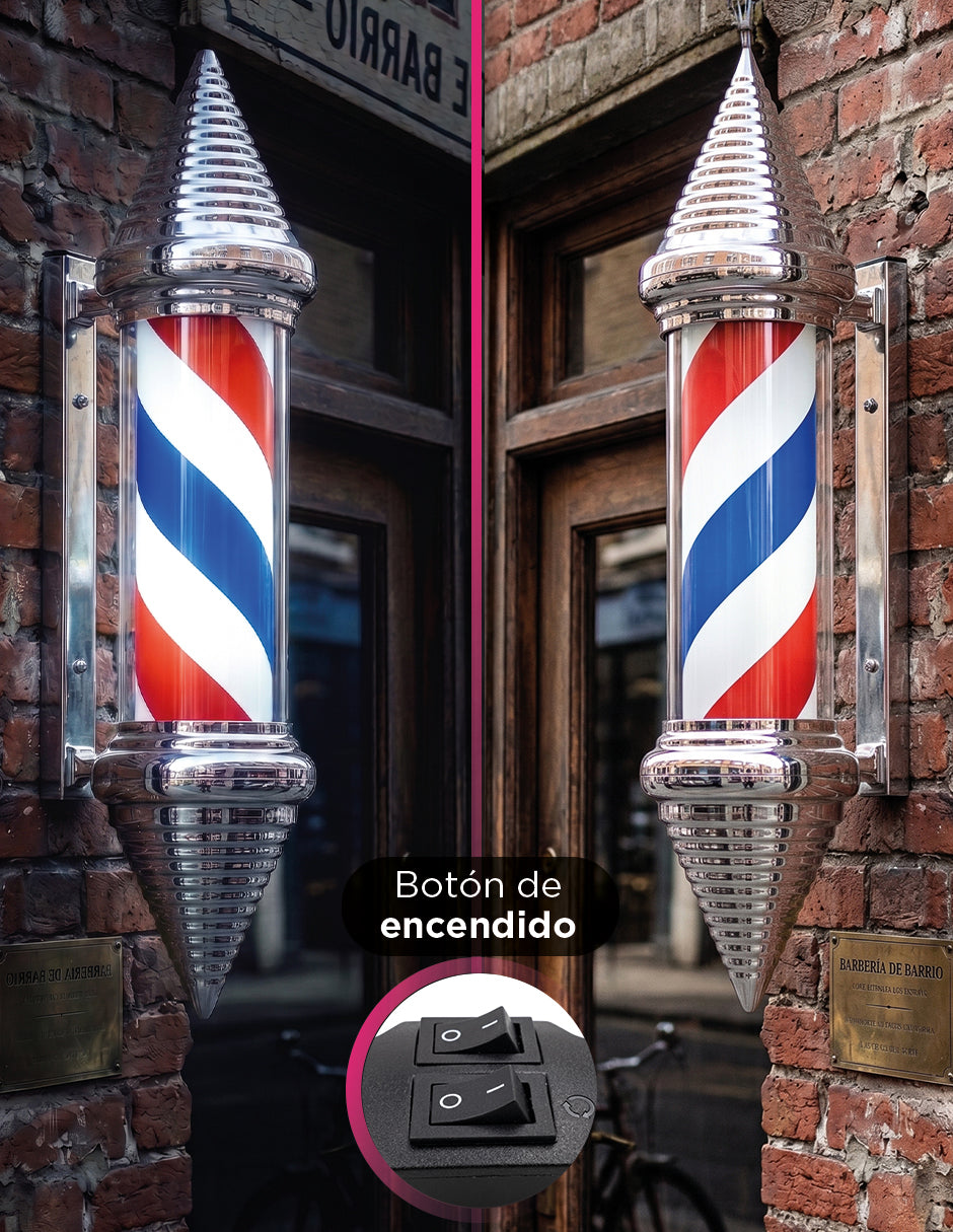 Poste Caramelo Elegante 90cm Figa Giratorio Para Barbería y Peluquería