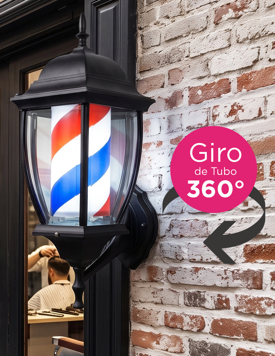 Poste De Barbero Luz Giratorio Caramelo Farol Enzo Vanlig con Iluminación LED