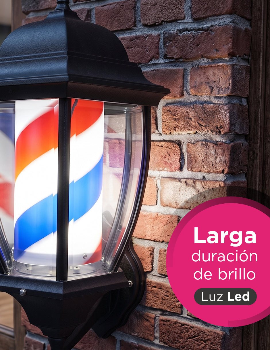 Poste De Barbero Luz Giratorio Caramelo Farol Enzo Vanlig con Iluminación LED
