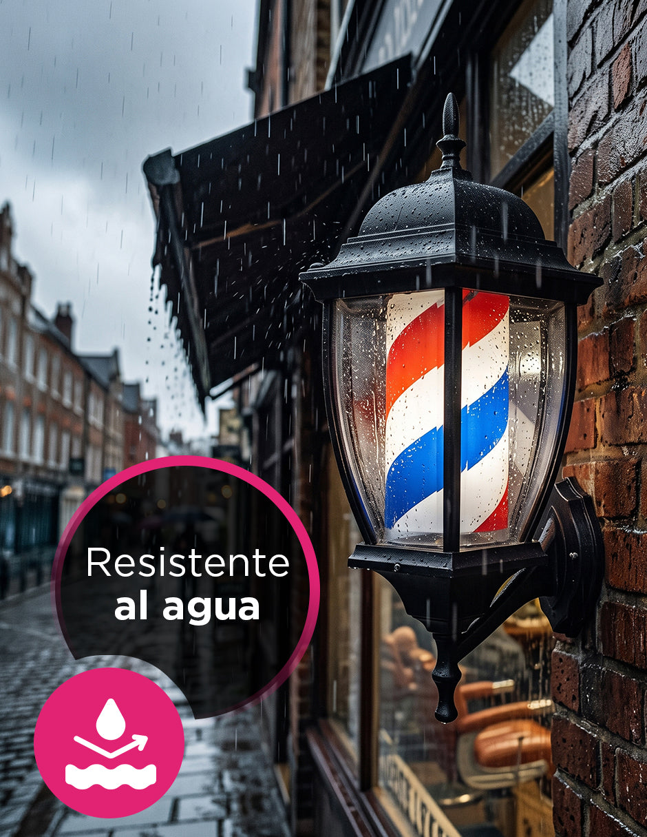Poste De Barbero Luz Giratorio Caramelo Farol Enzo Vanlig con Iluminación LED