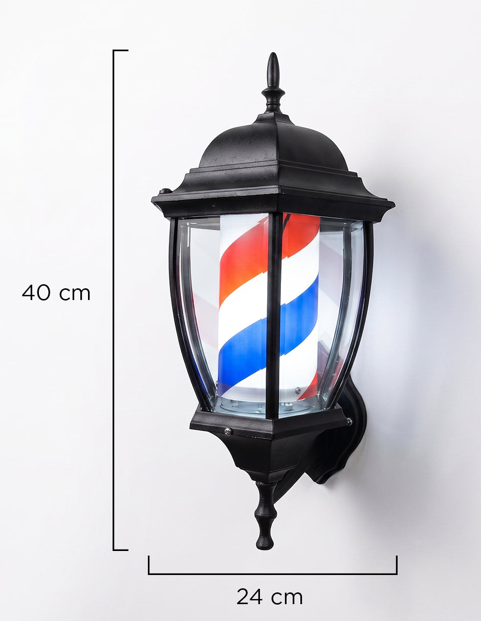 Poste De Barbero Luz Giratorio Caramelo Farol Enzo Vanlig con Iluminación LED