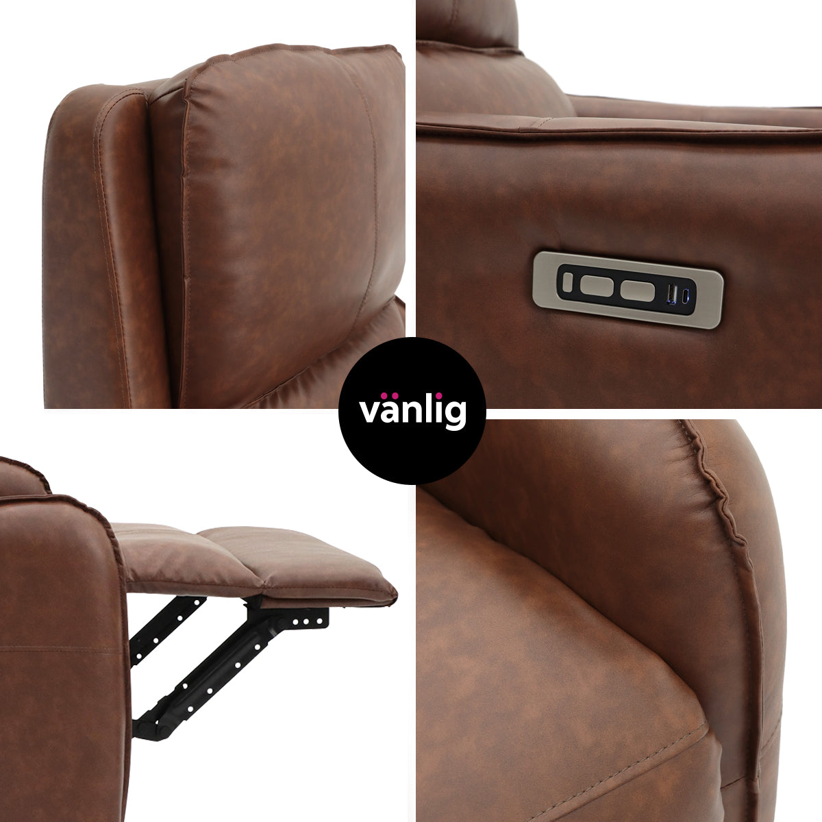 Sillón Reposet Eléctrico Quebec Café