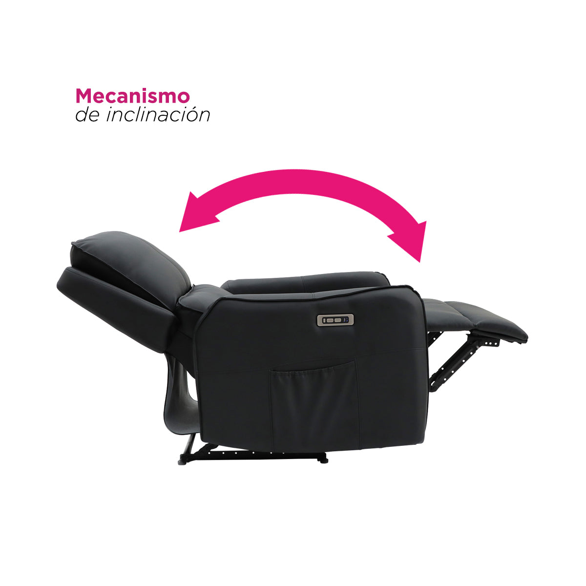 Sillón Reposet Eléctrico Quebec Negro