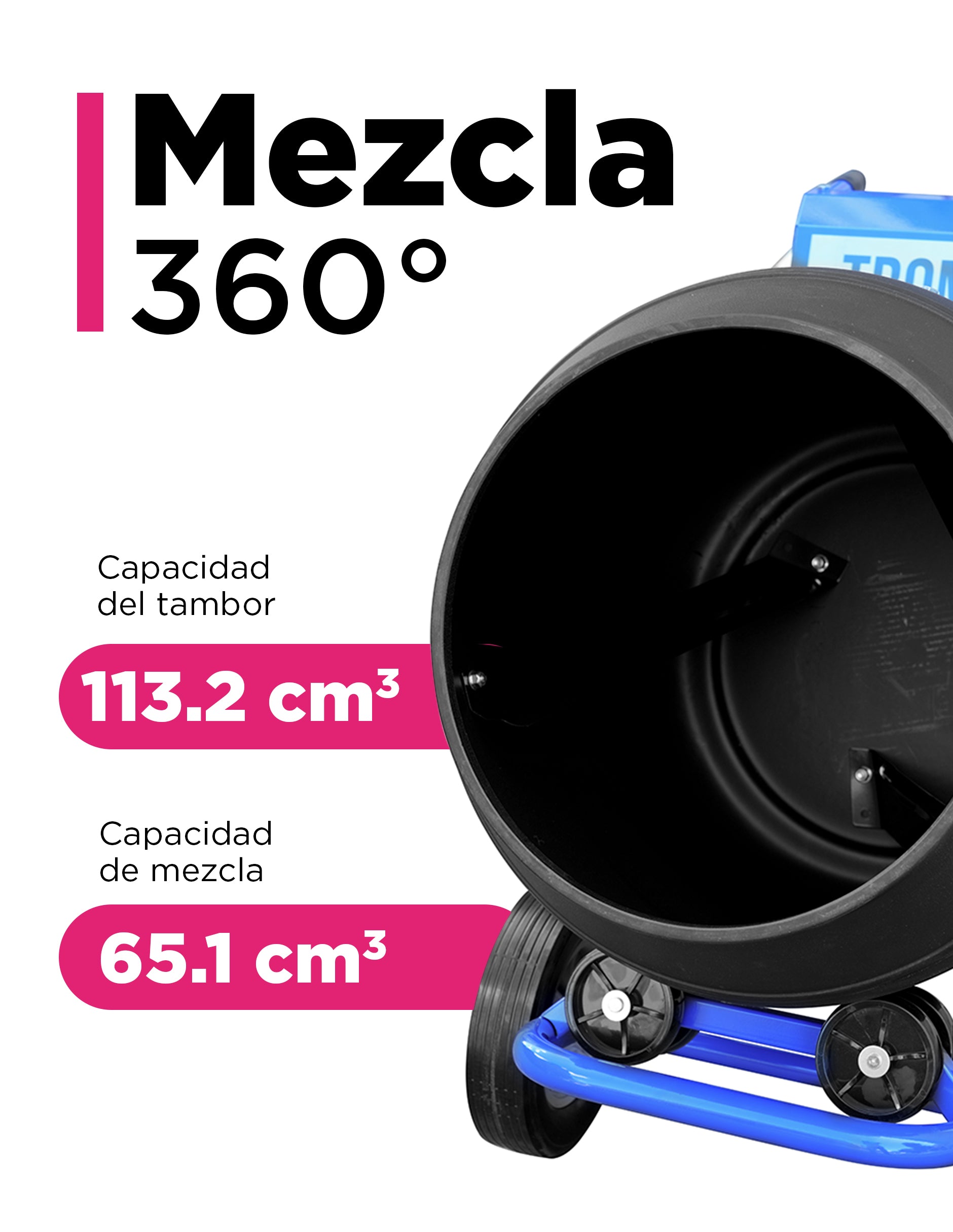 Revolvedora Eléctrica De Cemento 4m3 Mortero Estuco 500w