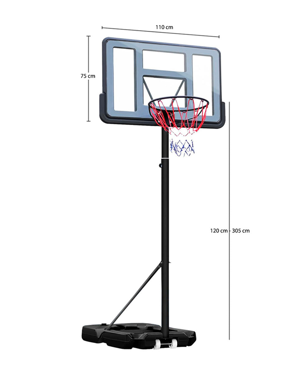 Canasta De Basketball Ajustable 1.2 - 3.05 Metros