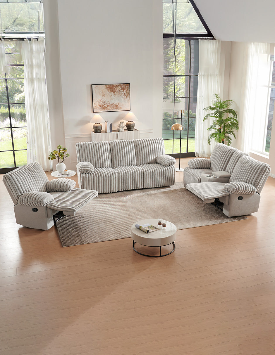 Sala Moderna De Lujo Reclinable C/consola Bluetooth Altavoz