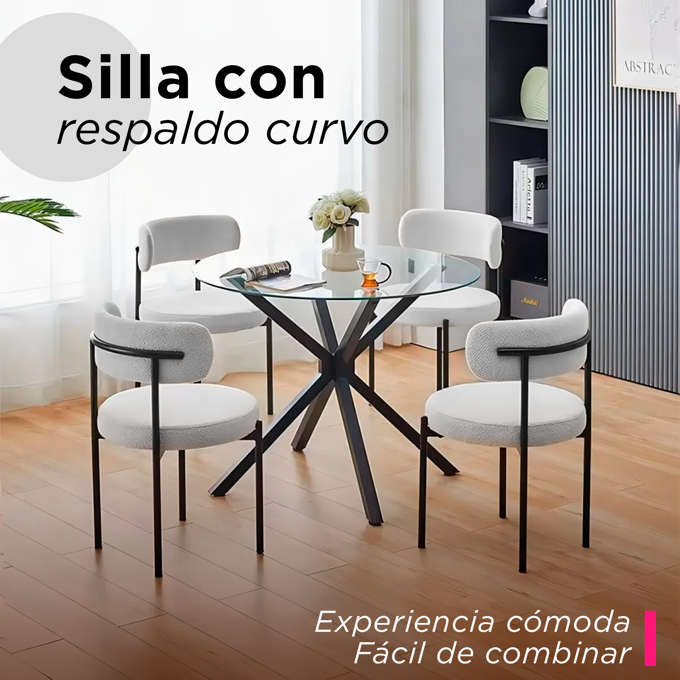 Set de Sillas Vintage Modena Blanca (Par)