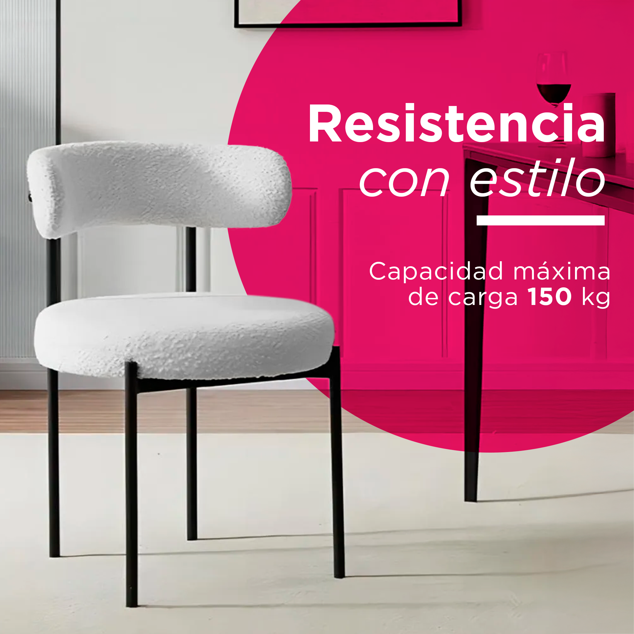 Set de Sillas Vintage Modena Blanca (Par)