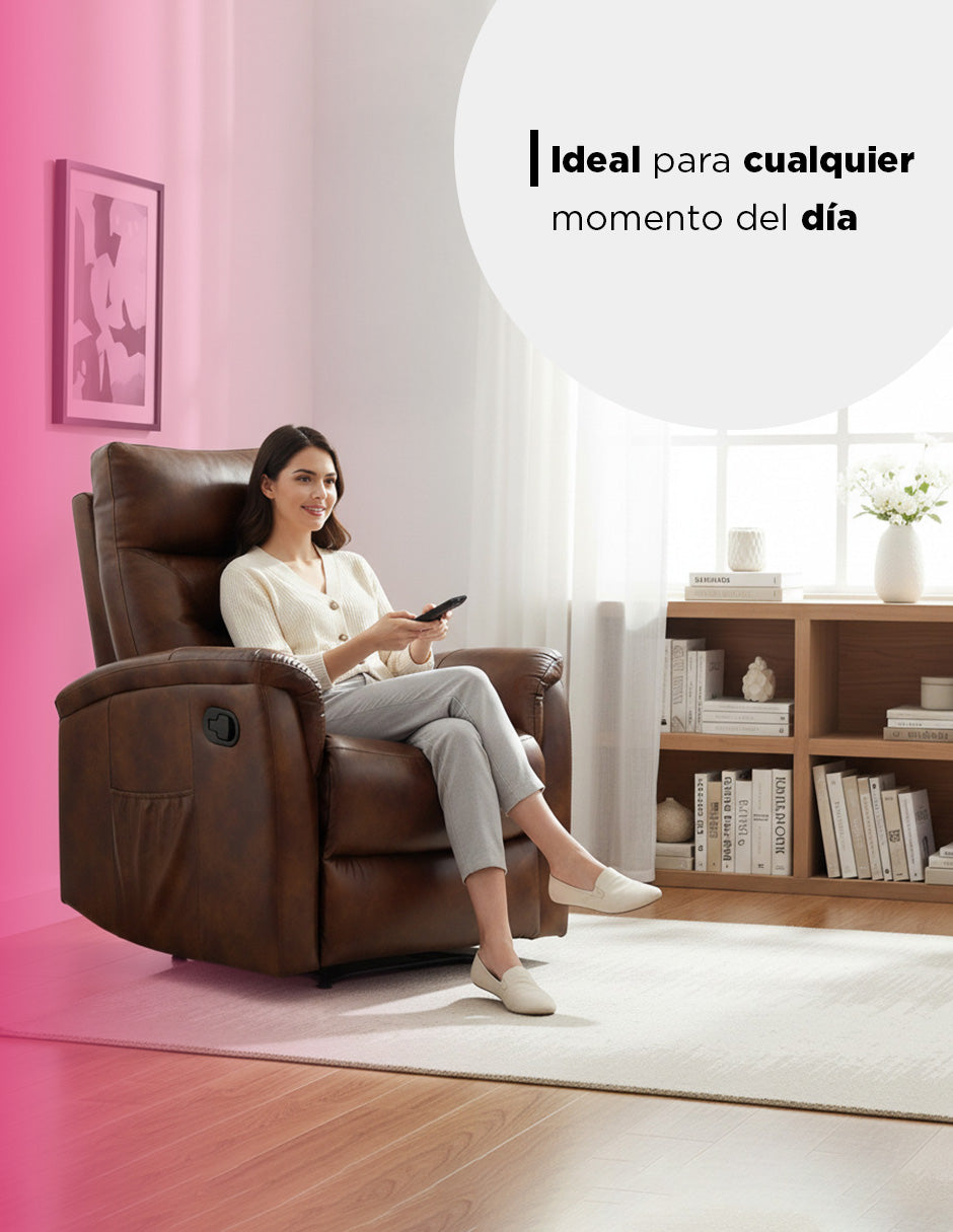 Sillón Reposet Reclinable  Manual Lubeck Café