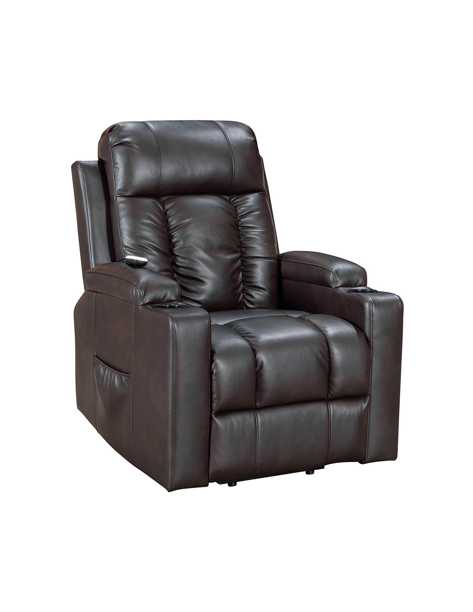 Sillón Tauber Elevador Reclinable con Masaje Cafe