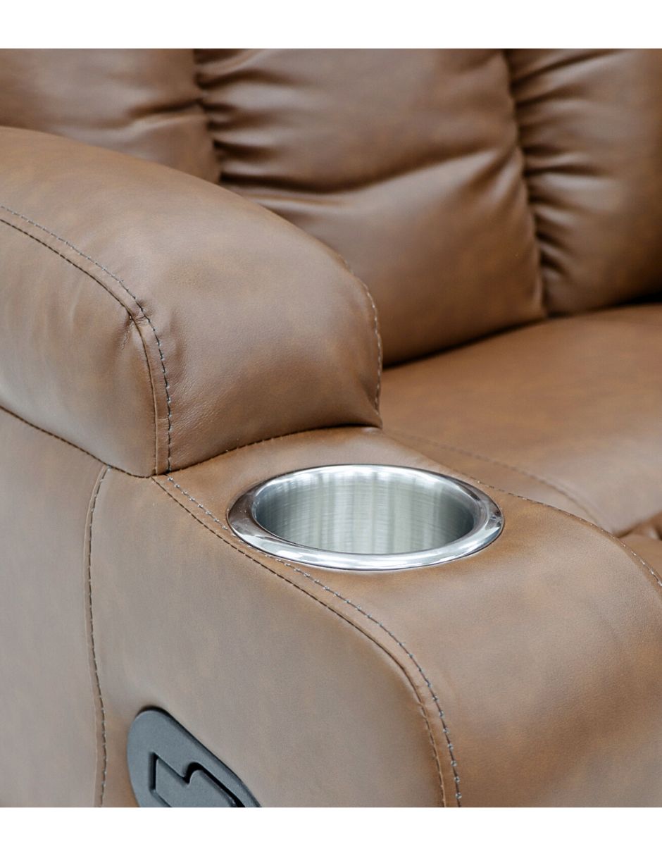 Sofá Reposet 2 Asientos Reclinable Portavasos Cine Bayona