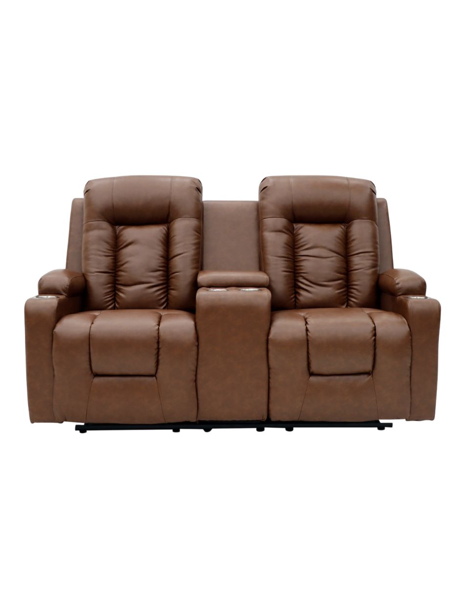 Sofá Reposet 2 Asientos Reclinable Portavasos Cine Bayona