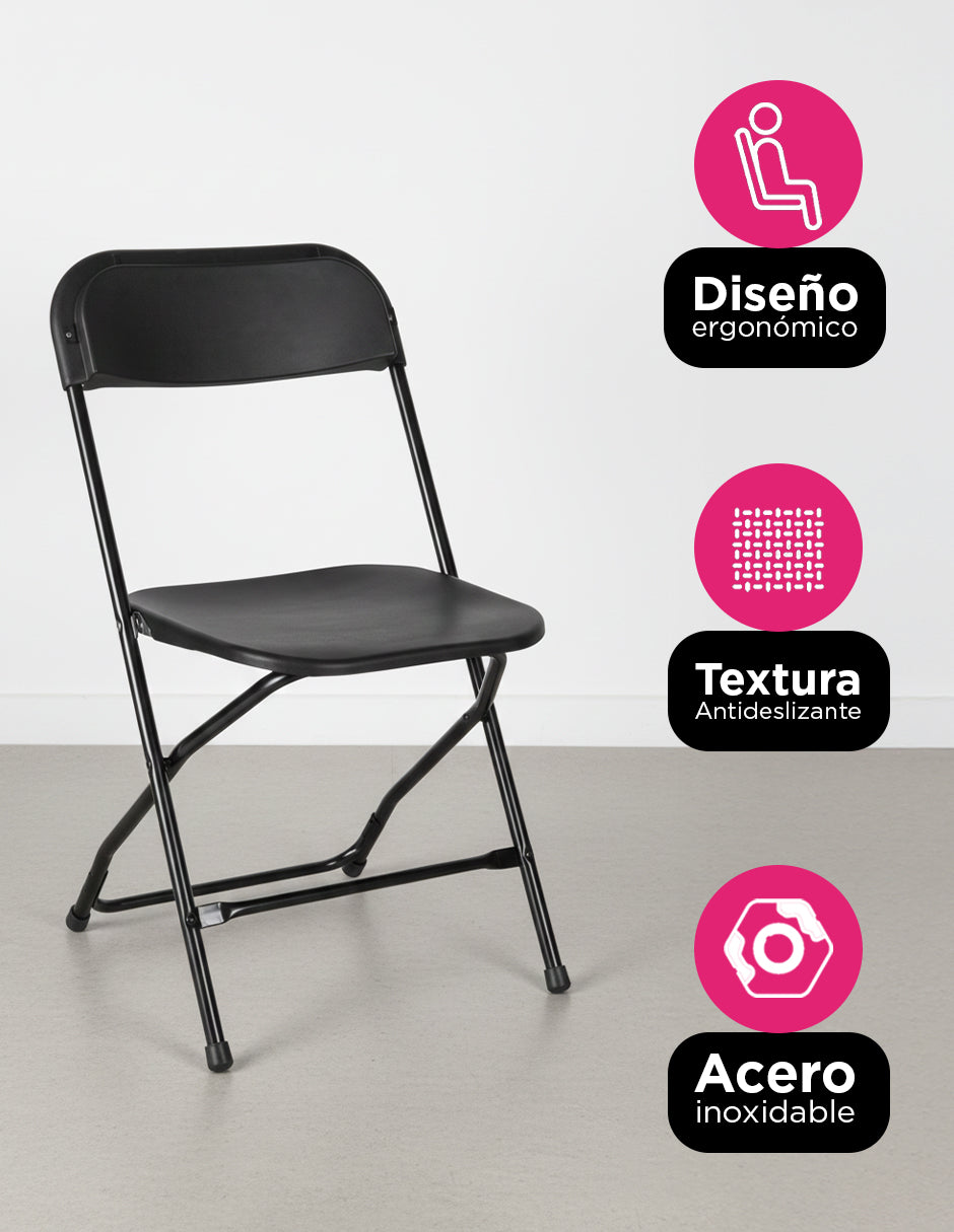 Set de 10 Sillas Plegables Negras Vanlig