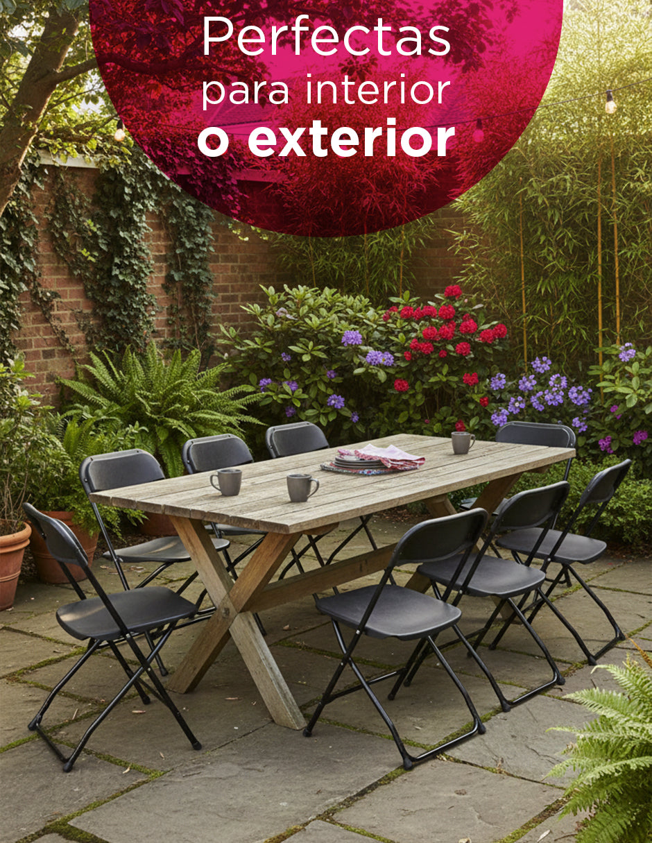 Set de 10 Sillas Plegables Negras Vanlig