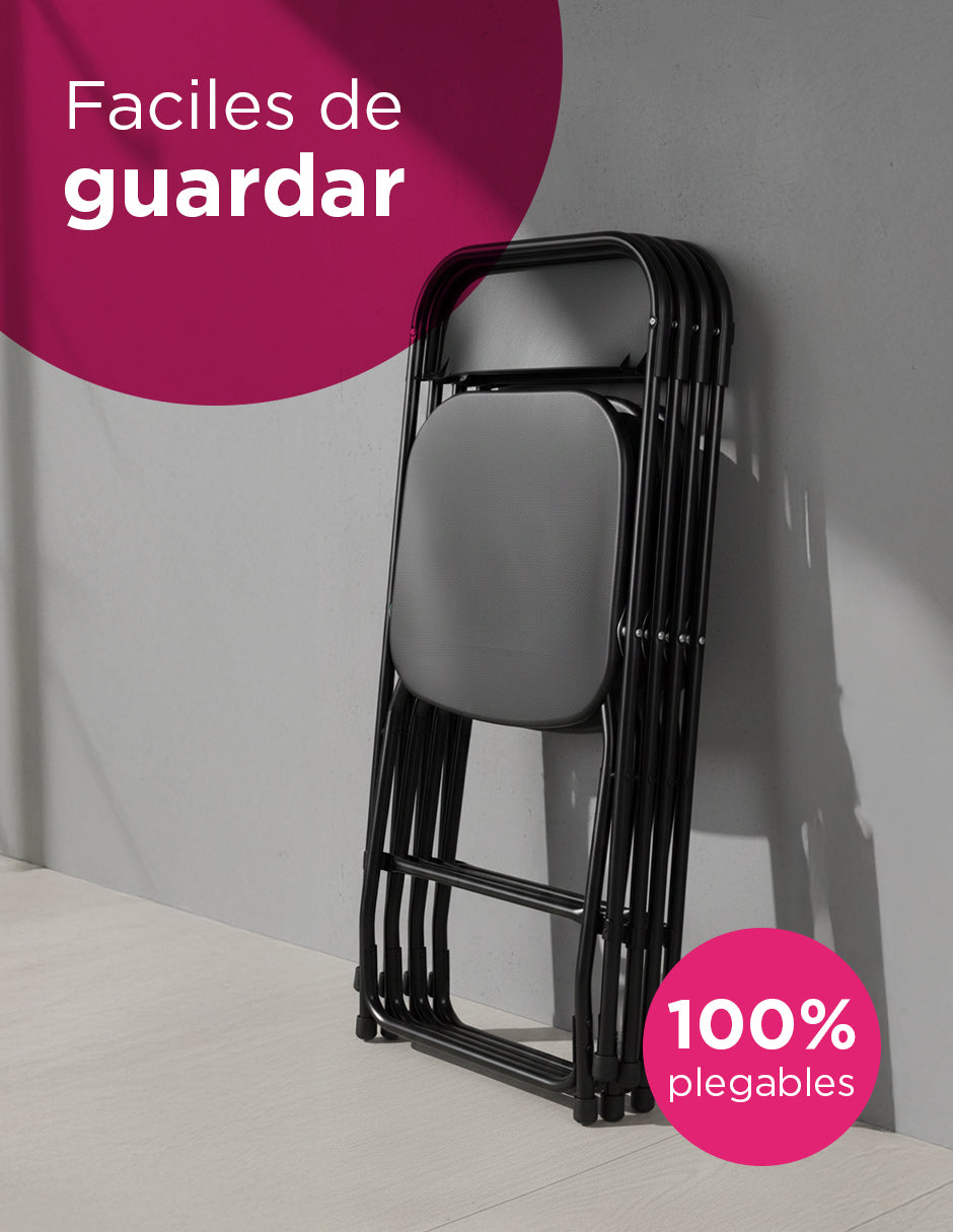 Set de 10 Sillas Plegables Negras Vanlig