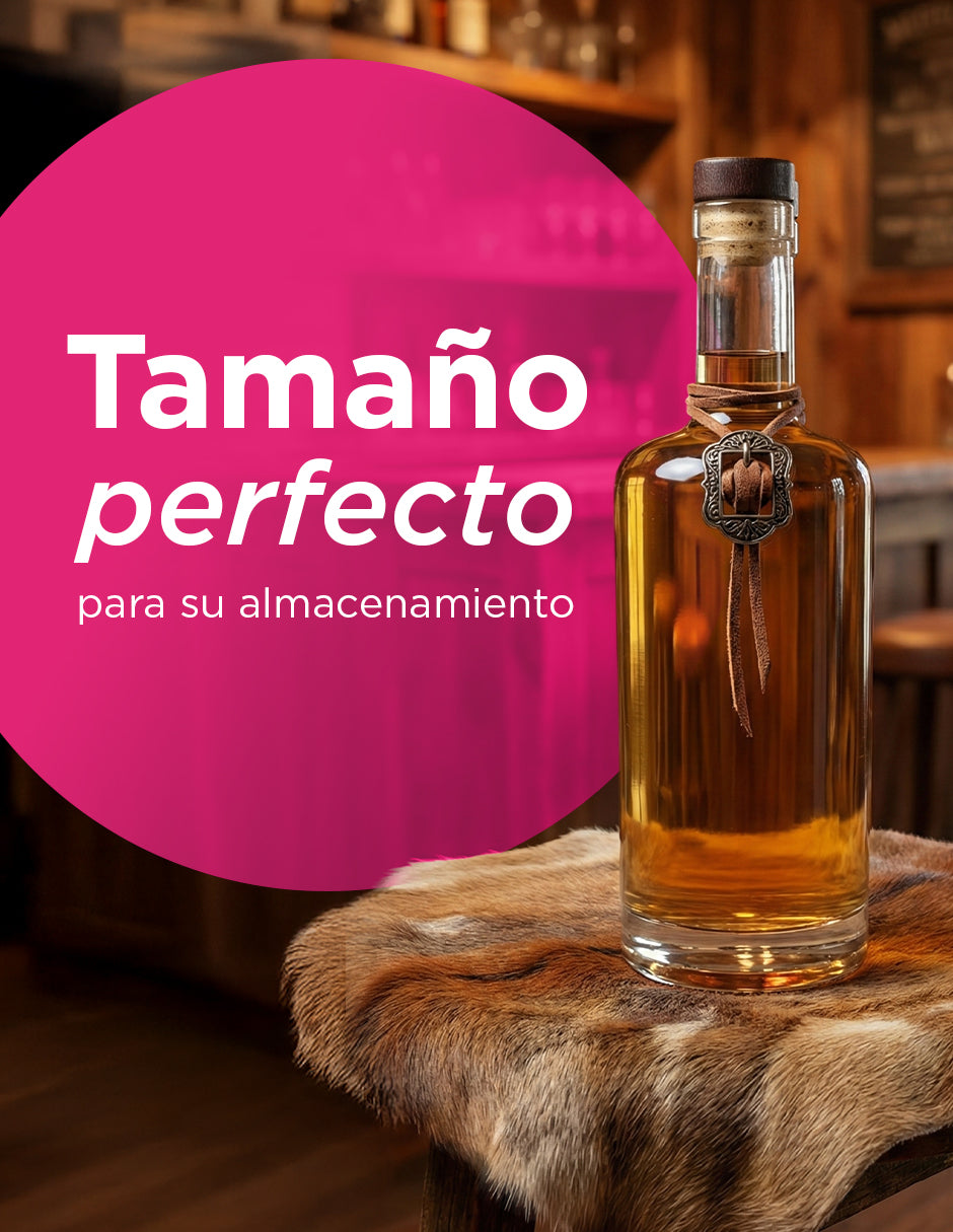Set de 12 Botellas Licoreras de Vidrio Premium: 750ml con Sellado Hermético de Alta Densidad