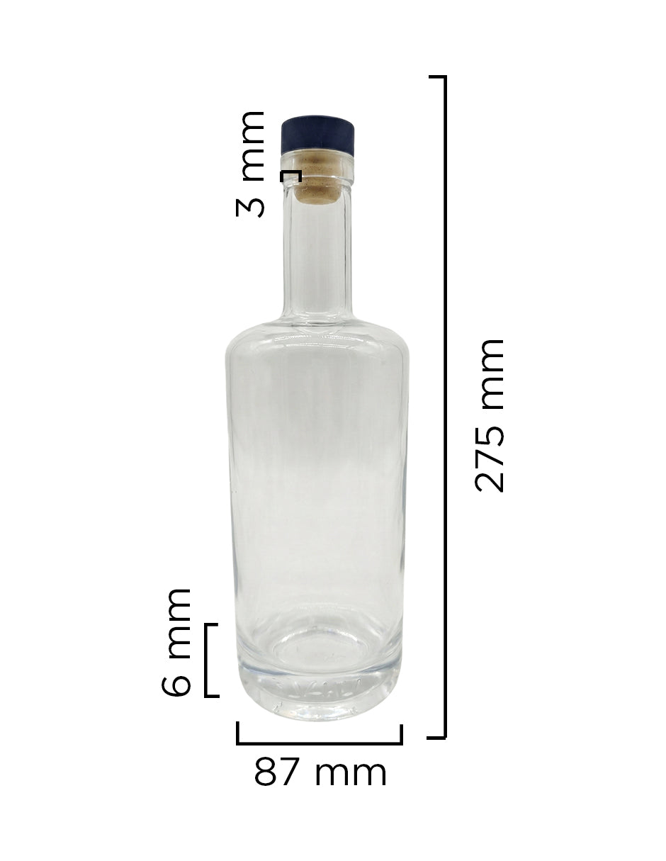 Set de 12 Botellas Licoreras de Vidrio Premium: 750ml con Sellado Hermético de Alta Densidad