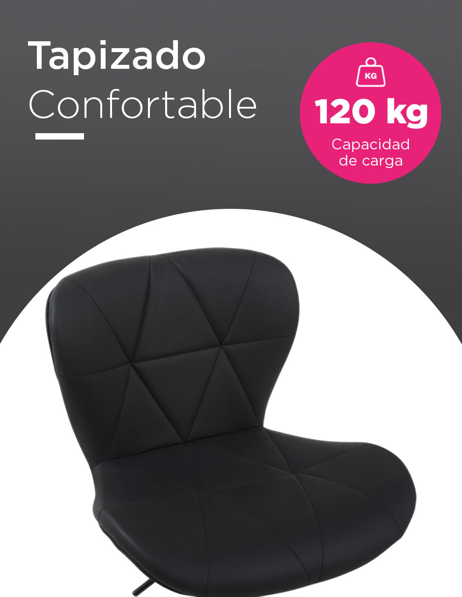 Set de 2 Bancos de Barra Ajustables Umbria Vanlig Giratorios en Vinil Negro