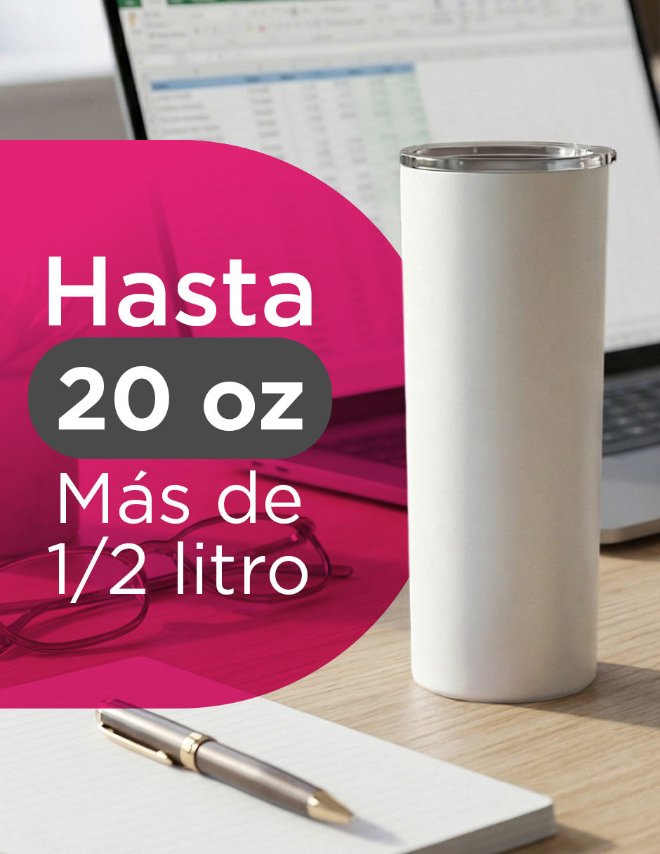 Set de 50 Termos de Acero Inoxidable Yonaiker 20oz Blanco para Sublimar