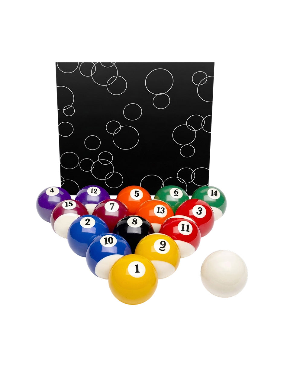 Set de Bolas de Billar Eberle Negro en Resina de Poliéster para Pool Estándar