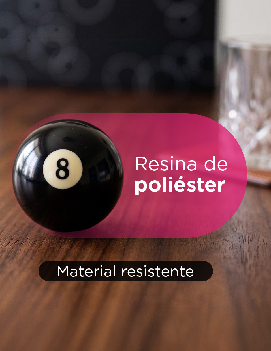 Set de Bolas de Billar Eberle Negro en Resina de Poliéster para Pool Estándar