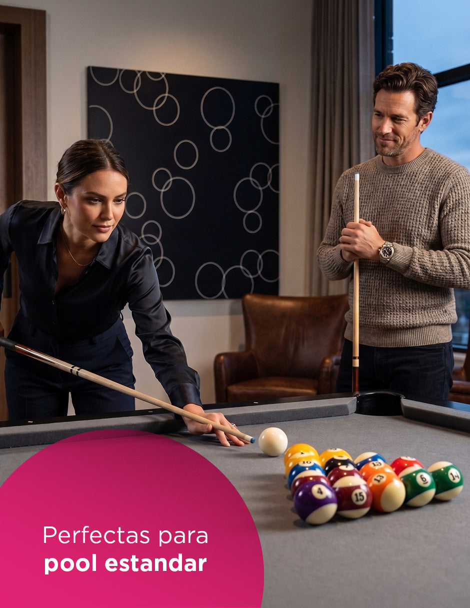 Set de Bolas de Billar Eberle Negro en Resina de Poliéster para Pool Estándar