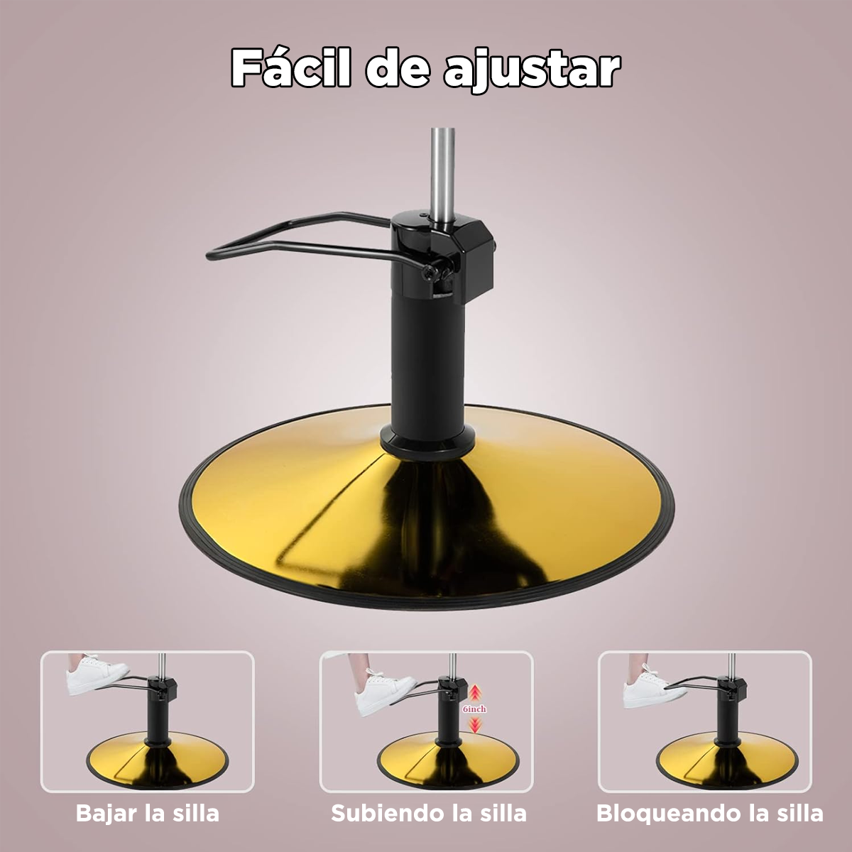 Sillón Barbería Ferrara Rosa