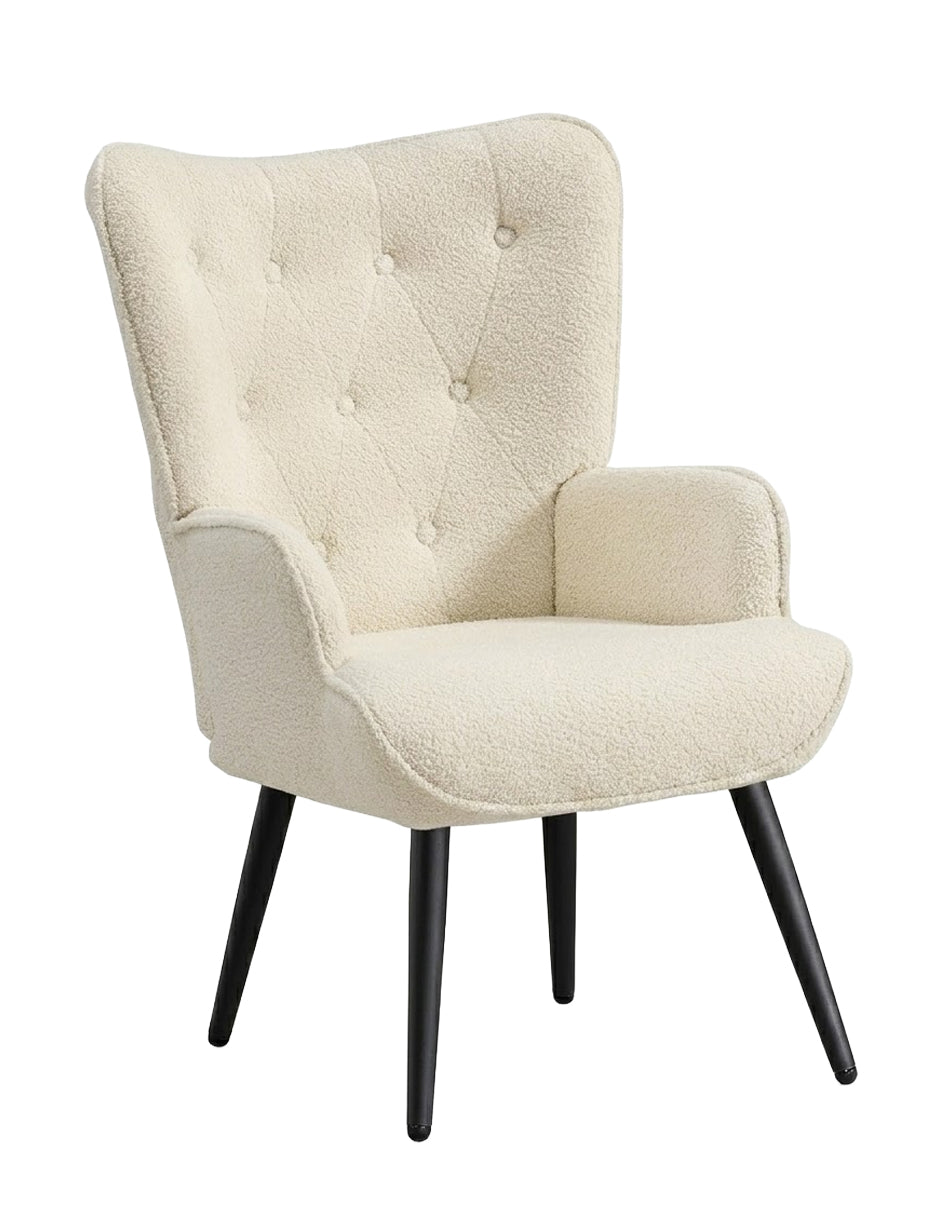 Sillón Ocasional Zamora Tejido Sherpa Blanco Marfil Vanlig