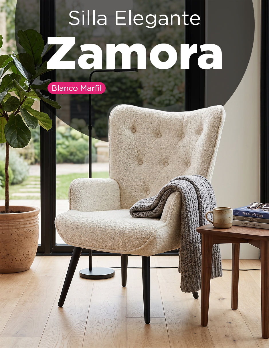 Sillón Ocasional Zamora Tejido Sherpa Blanco Marfil Vanlig