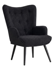 Sillón Ocasional Zamora Tejido Sherpa Negro Marfil Vanlig