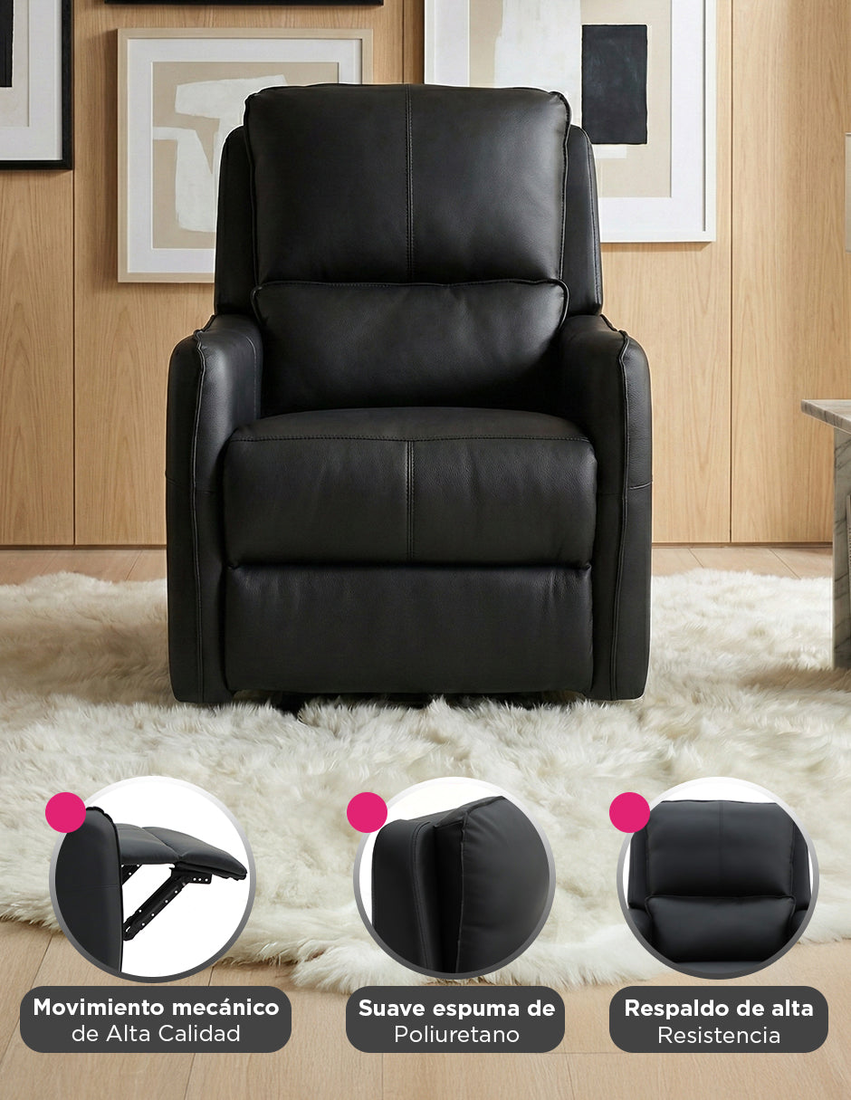 Sillón Reclinable Eléctrico Masaje 8 Puntos USB 150 kg Negro Quebec Vanlig