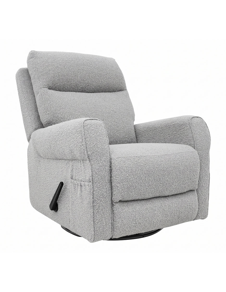 Sillón Reclinable Giratorio Basculante Versalles Gris Claro