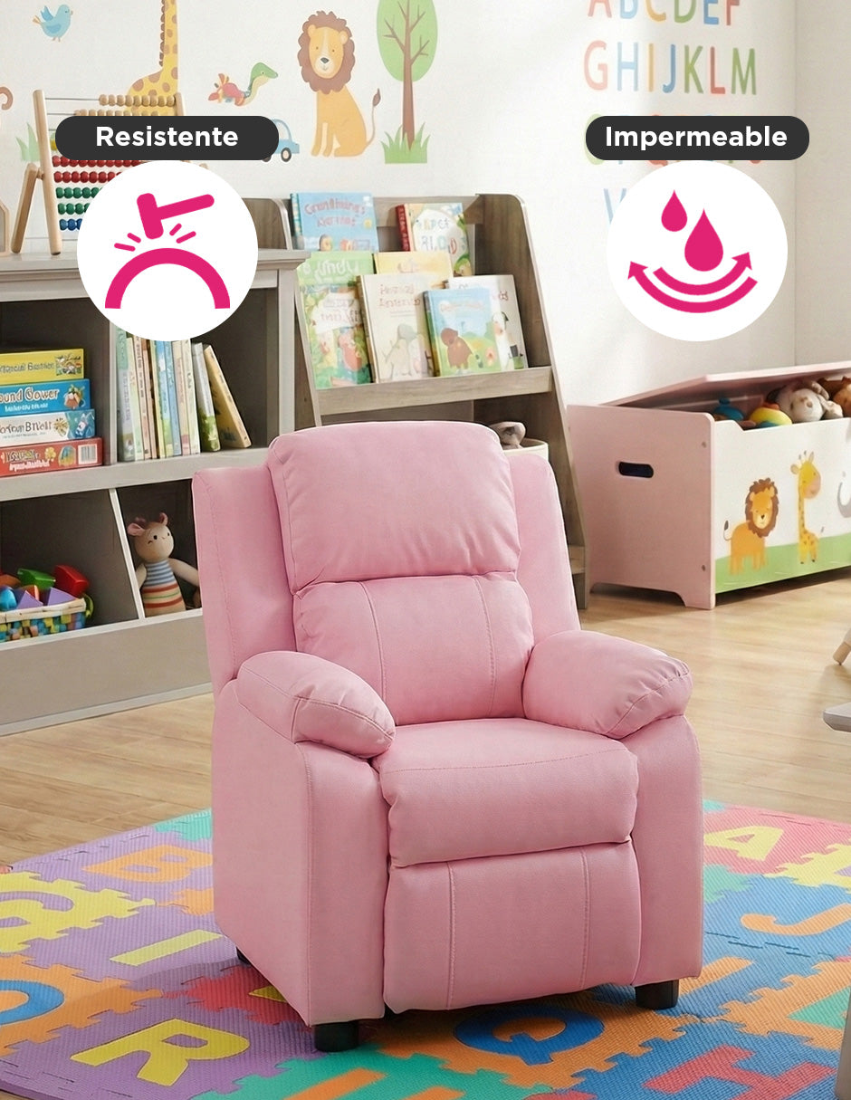 Sillón Reclinable Reposet Infantil Rosa