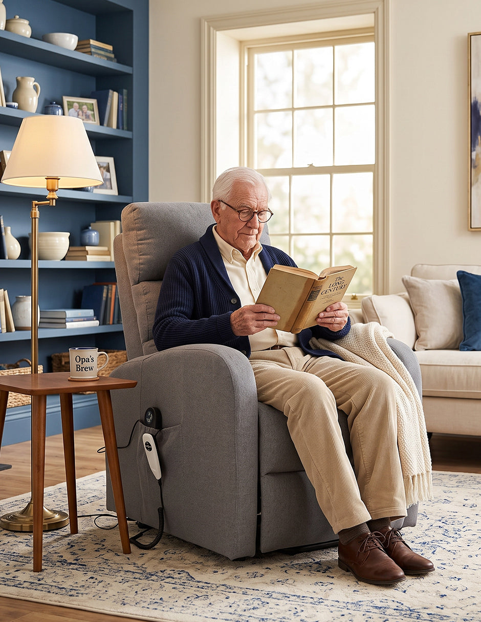Sillón Reposet Eléctrico Brave Gris con Sistema de Masaje y Cero Gravedad