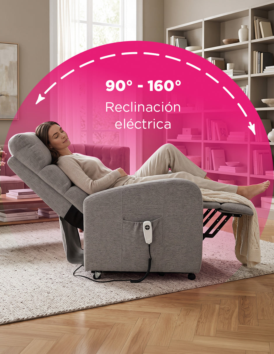 Sillón Reposet Eléctrico Brave Gris con Sistema de Masaje y Cero Gravedad