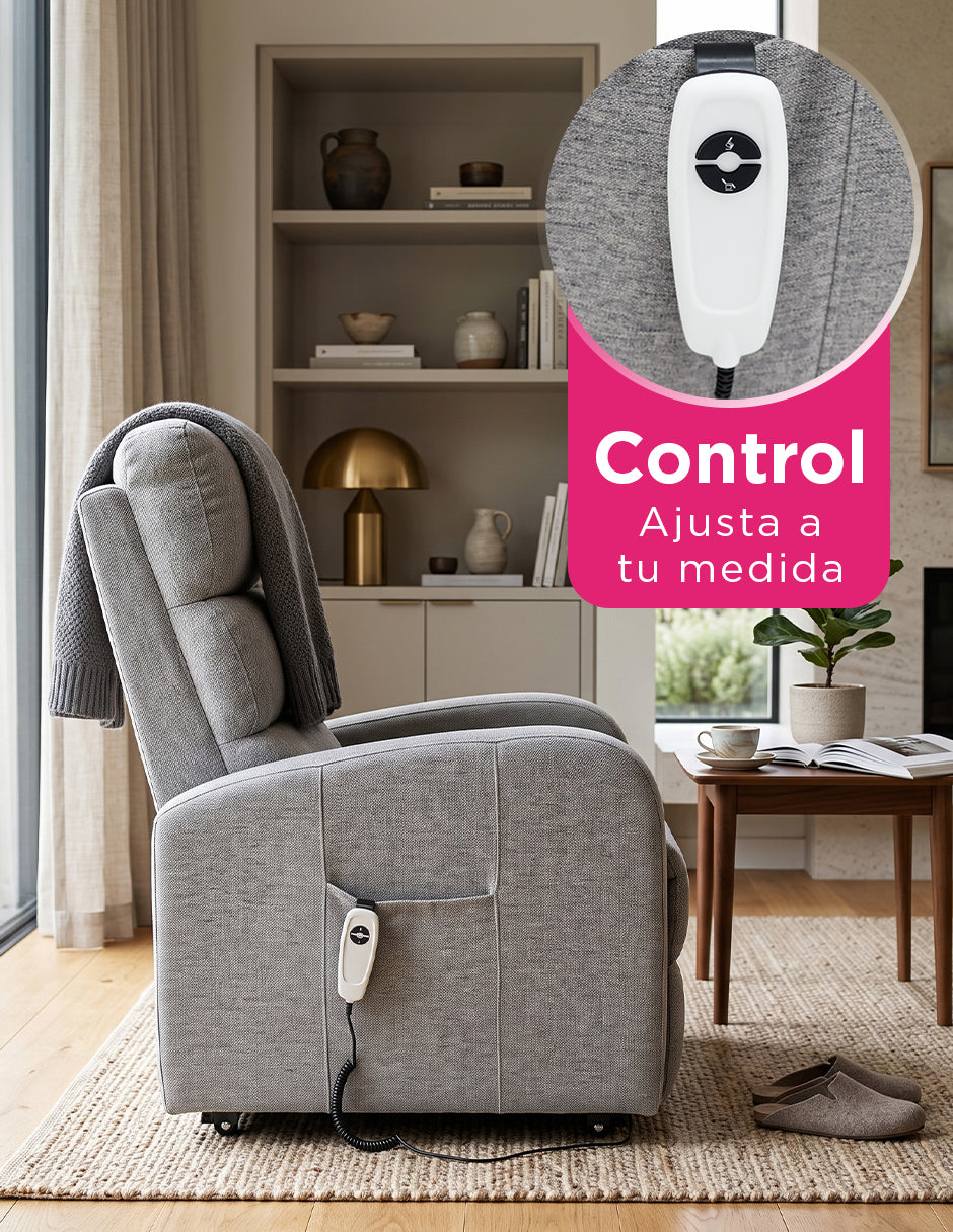 Sillón Reposet Eléctrico Brave Gris con Sistema de Masaje y Cero Gravedad