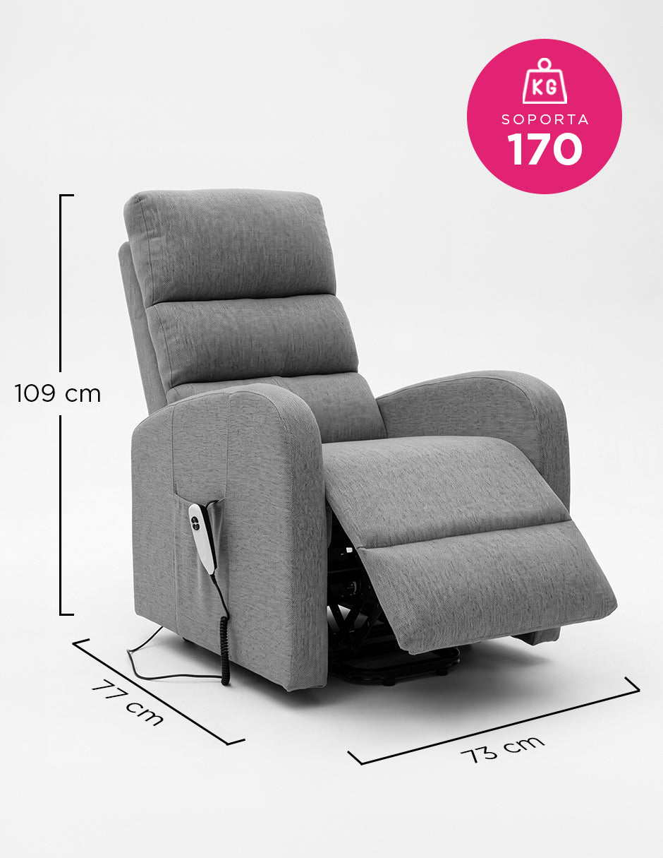 Sillón Reposet Eléctrico Brave Gris con Sistema de Masaje y Cero Gravedad