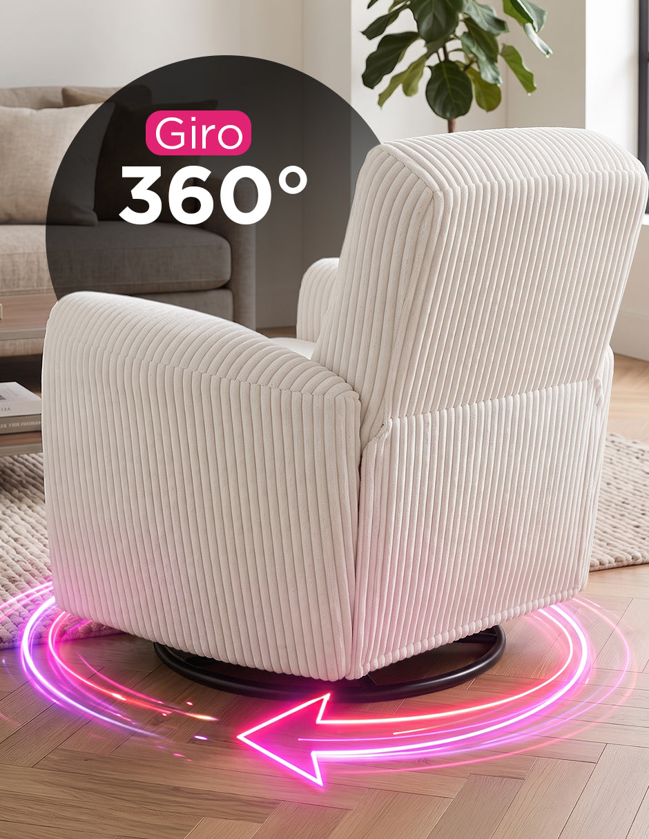 Sillón Reposet Giratorio Mecedora Blancusco Vanlig