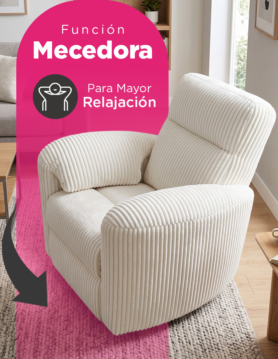 Sillón Reposet Giratorio Mecedora Blancusco Vanlig
