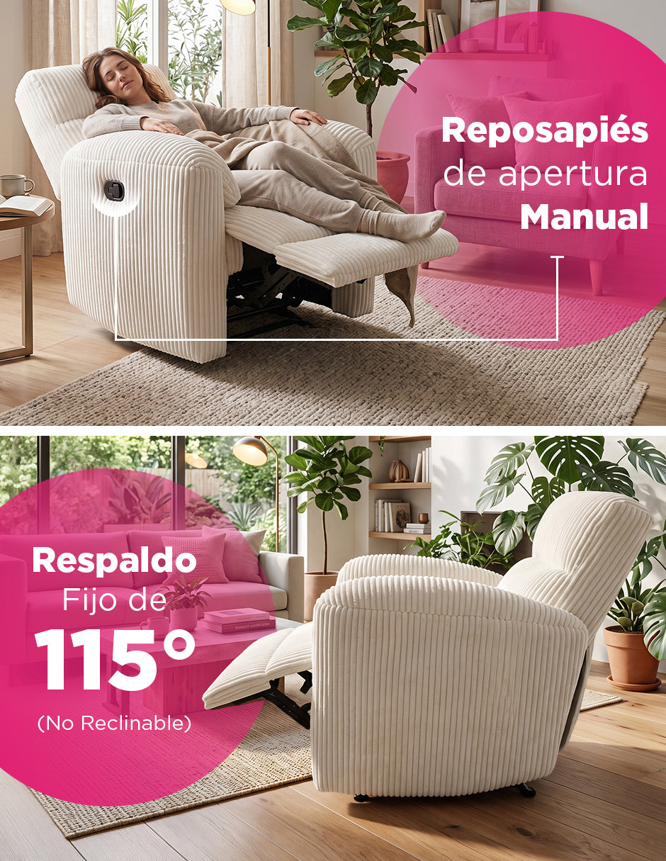 Sillón Reposet Giratorio Mecedora Blancusco Vanlig