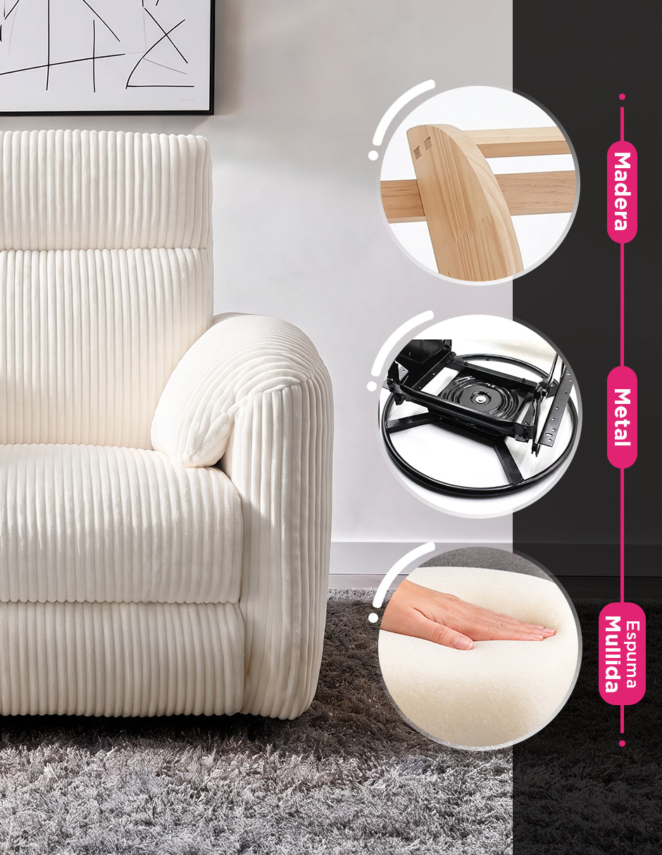 Sillón Reposet Giratorio Mecedora Blancusco Vanlig
